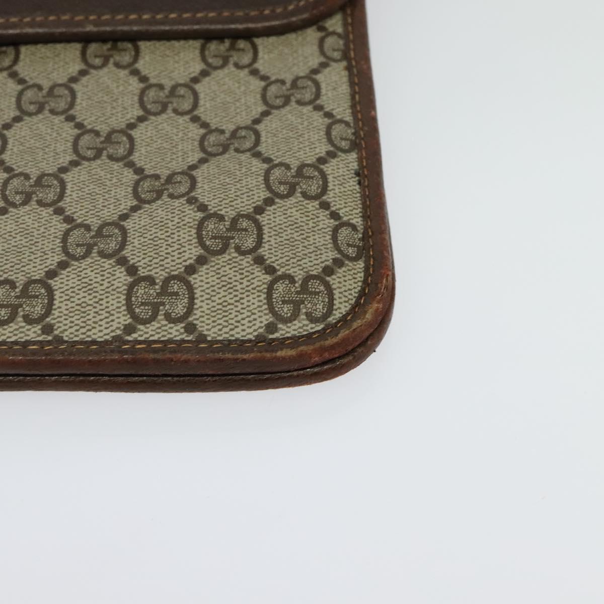 GUCCI GG Supreme Shoulder Bag PVC Beige Gold 004 904 0671 Auth ep10822