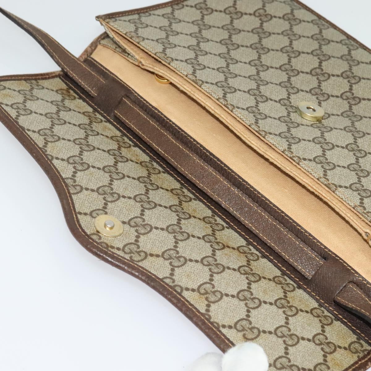 GUCCI GG Supreme Shoulder Bag PVC Beige Gold 004 904 0671 Auth ep10822