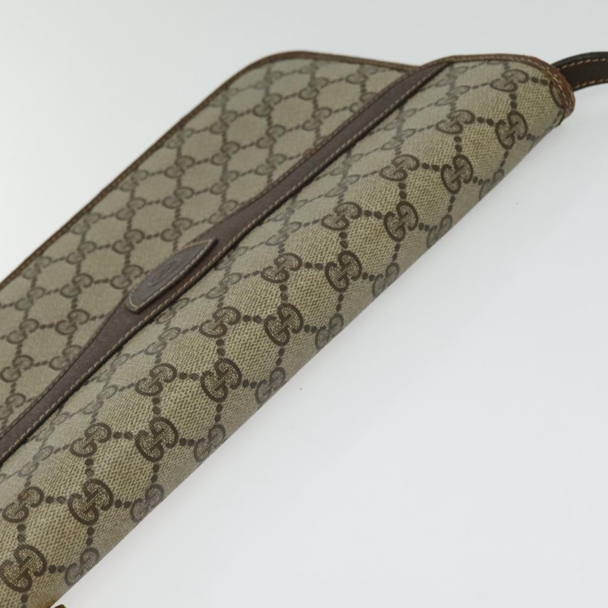 GUCCI GG Supreme Shoulder Bag PVC Beige Gold 004 904 0671 Auth ep10822
