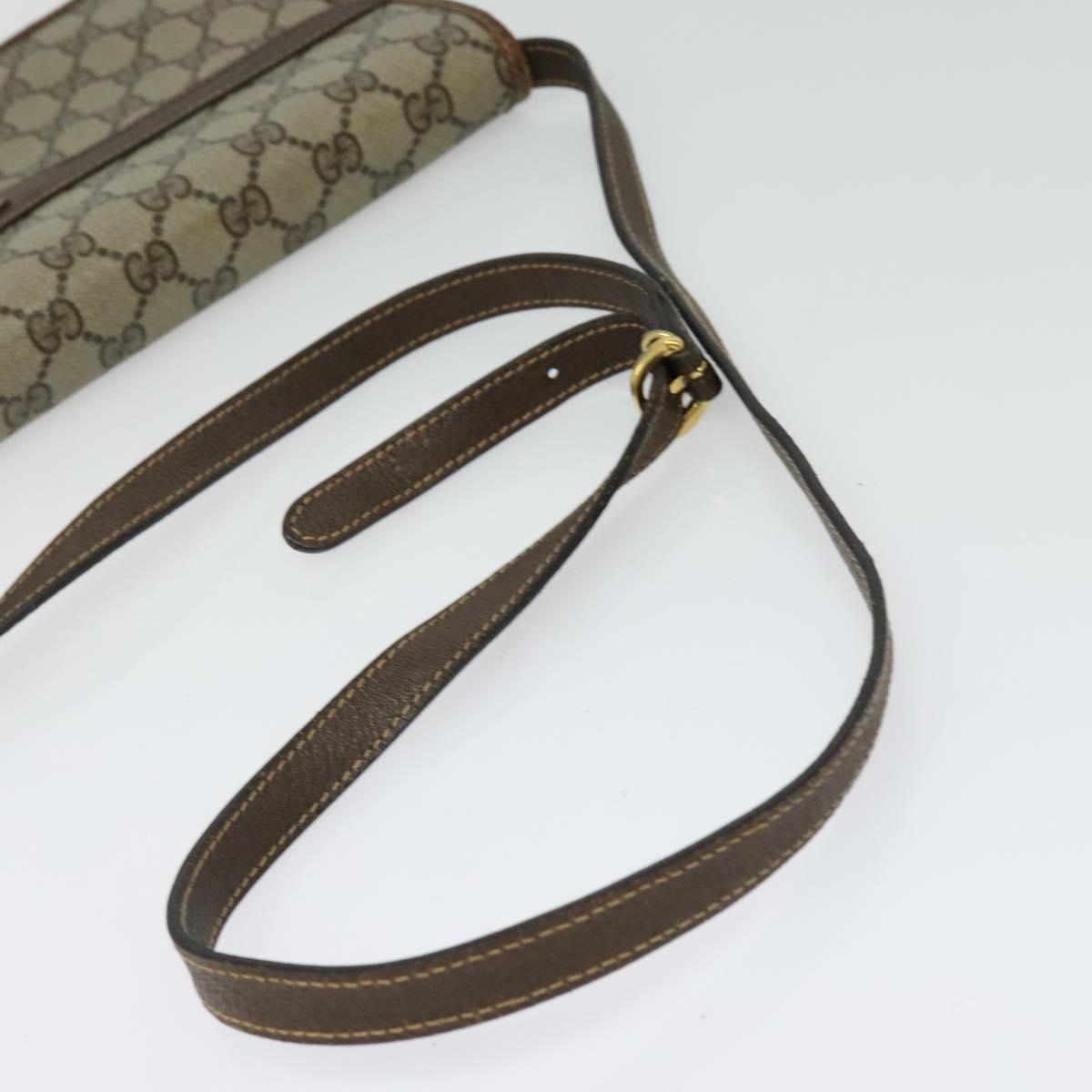 GUCCI GG Supreme Shoulder Bag PVC Beige Gold 004 904 0671 Auth ep10822