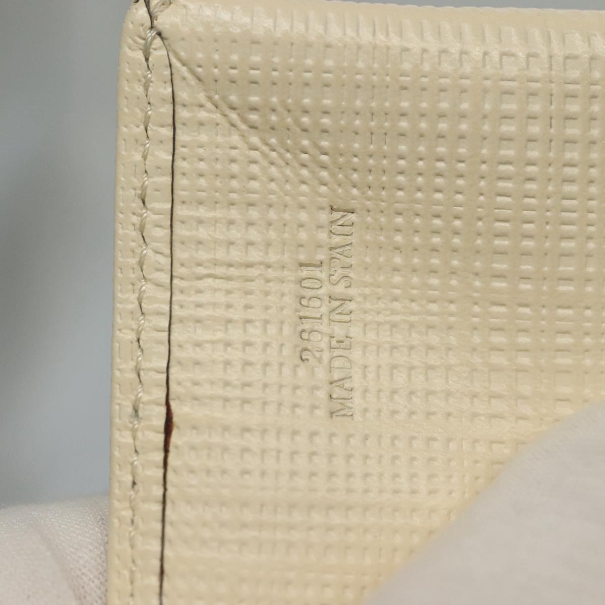LOEWE Anagram Tote Bag Leather 2way White Gold Auth ep10824