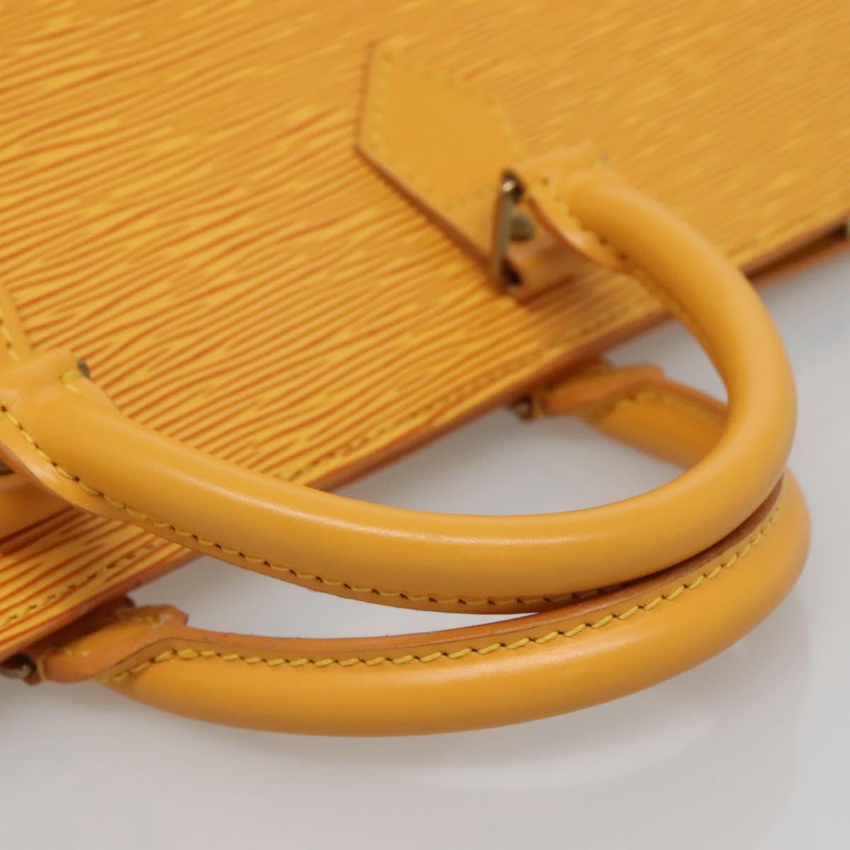 LOUIS VUITTON Epi Sac Triangle Hand Bag Yellow M52099 LV Auth ep10828