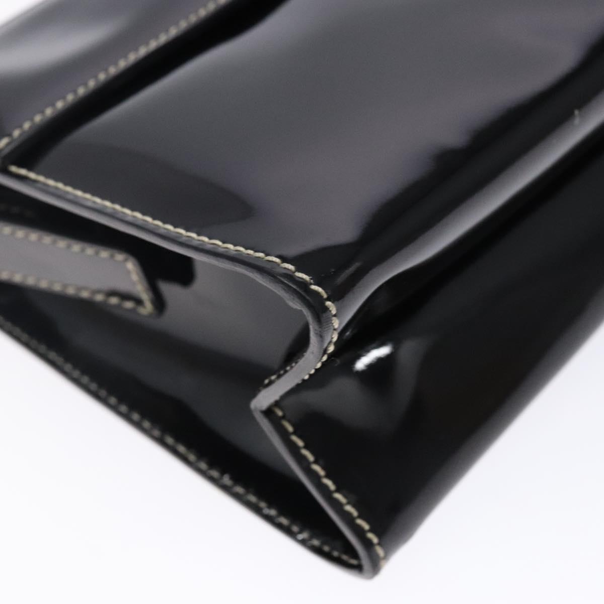 FENDI Mamma Baguette Shoulder Bag Enamel Black Auth ep10832