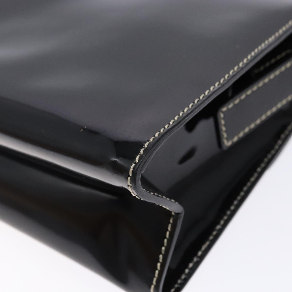 FENDI Mamma Baguette Shoulder Bag Enamel Black Auth ep10832
