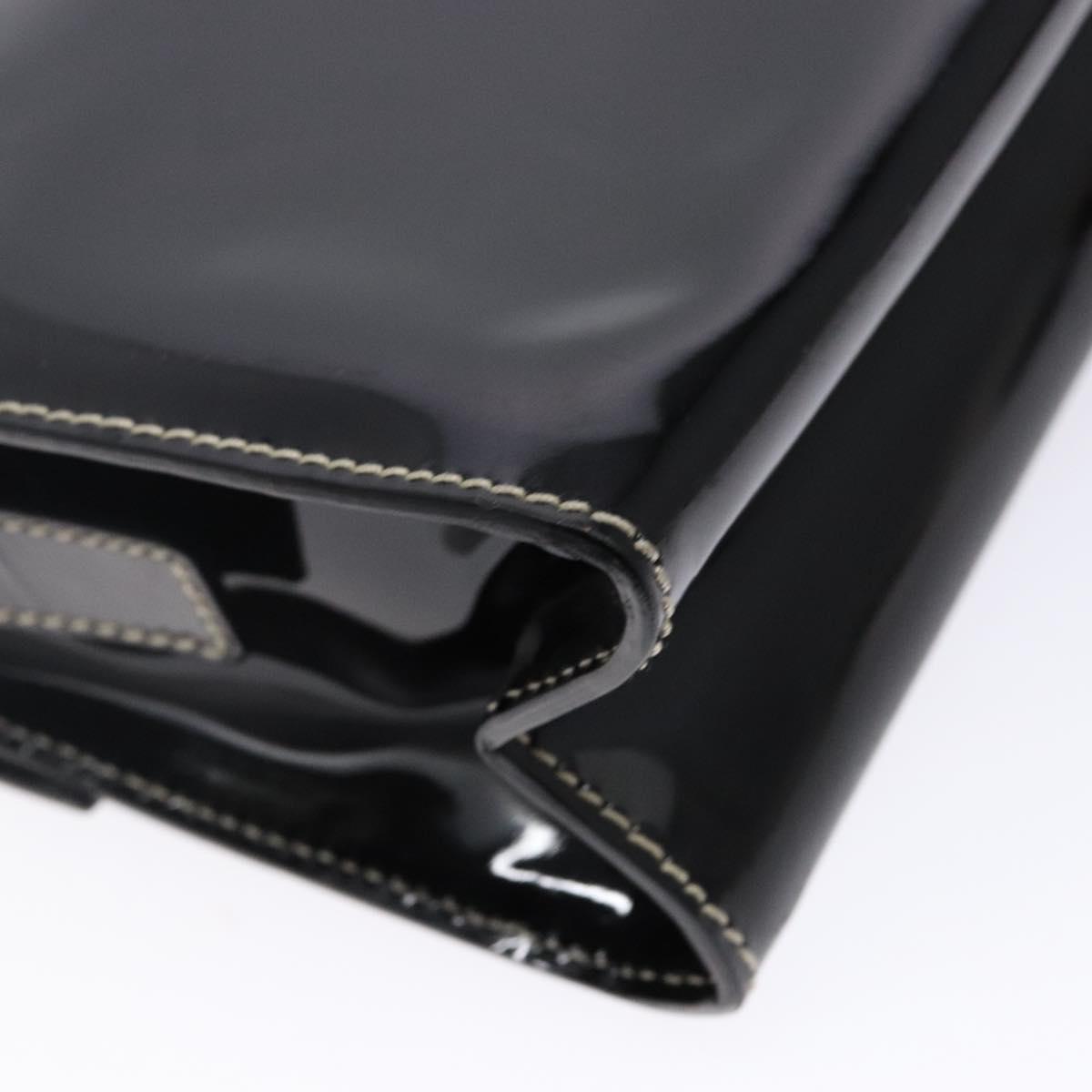 FENDI Mamma Baguette Shoulder Bag Enamel Black Auth ep10832