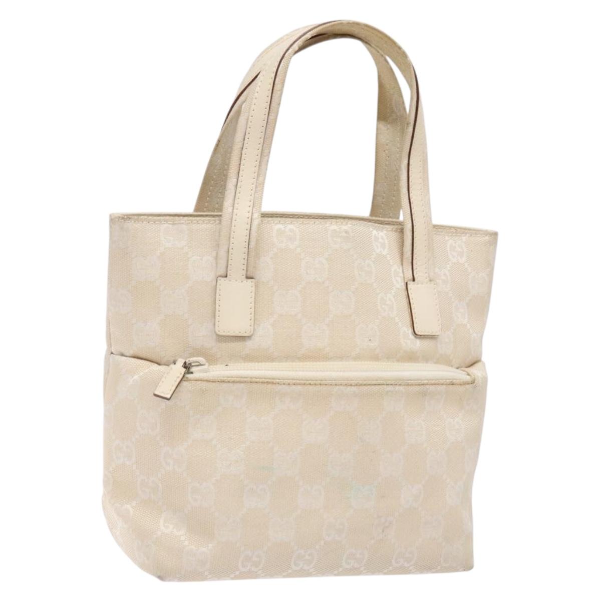 GUCCI GG Canvas Hand Bag Beige 002 1079 Auth ep10836