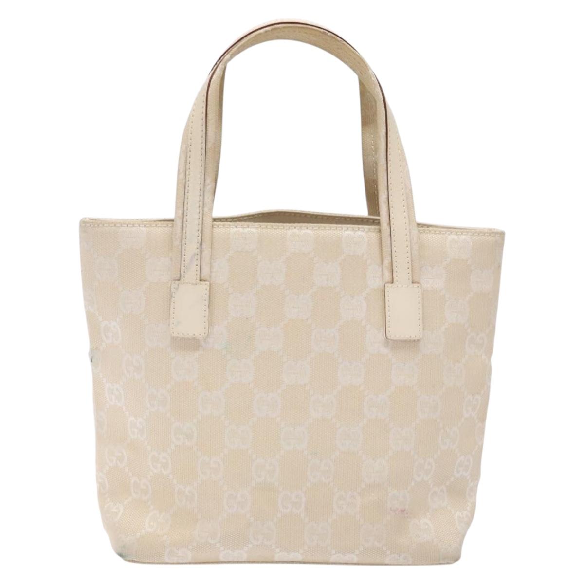 GUCCI GG Canvas Hand Bag Beige 002 1079 Auth ep10836