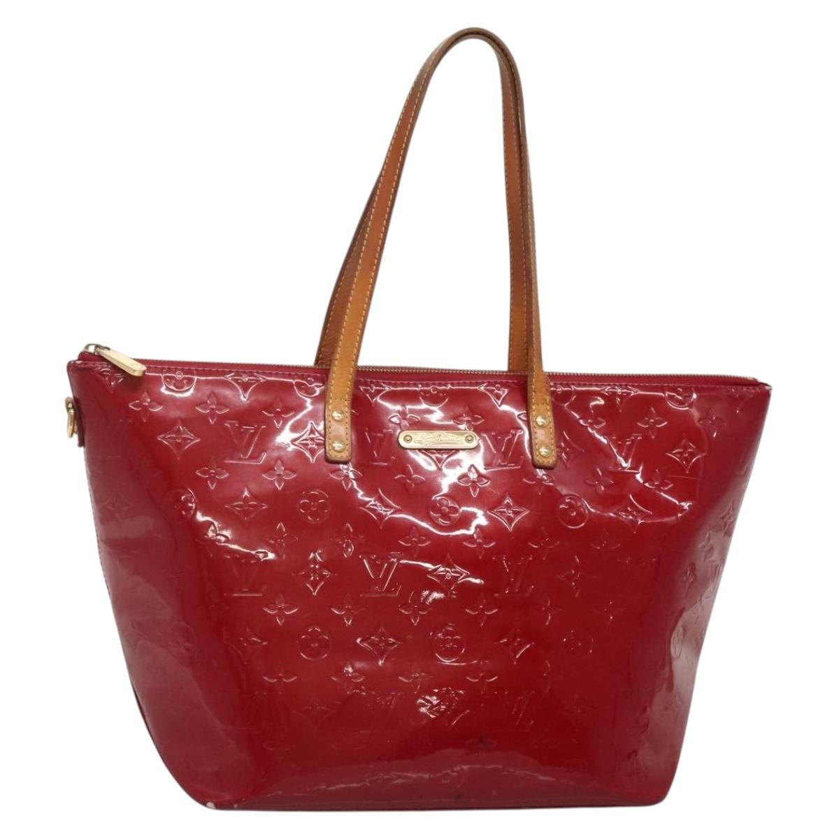 LOUIS VUITTON Vernis Bellview GM Hand Bag Pomme D'amour M93587 LV Auth ep10843