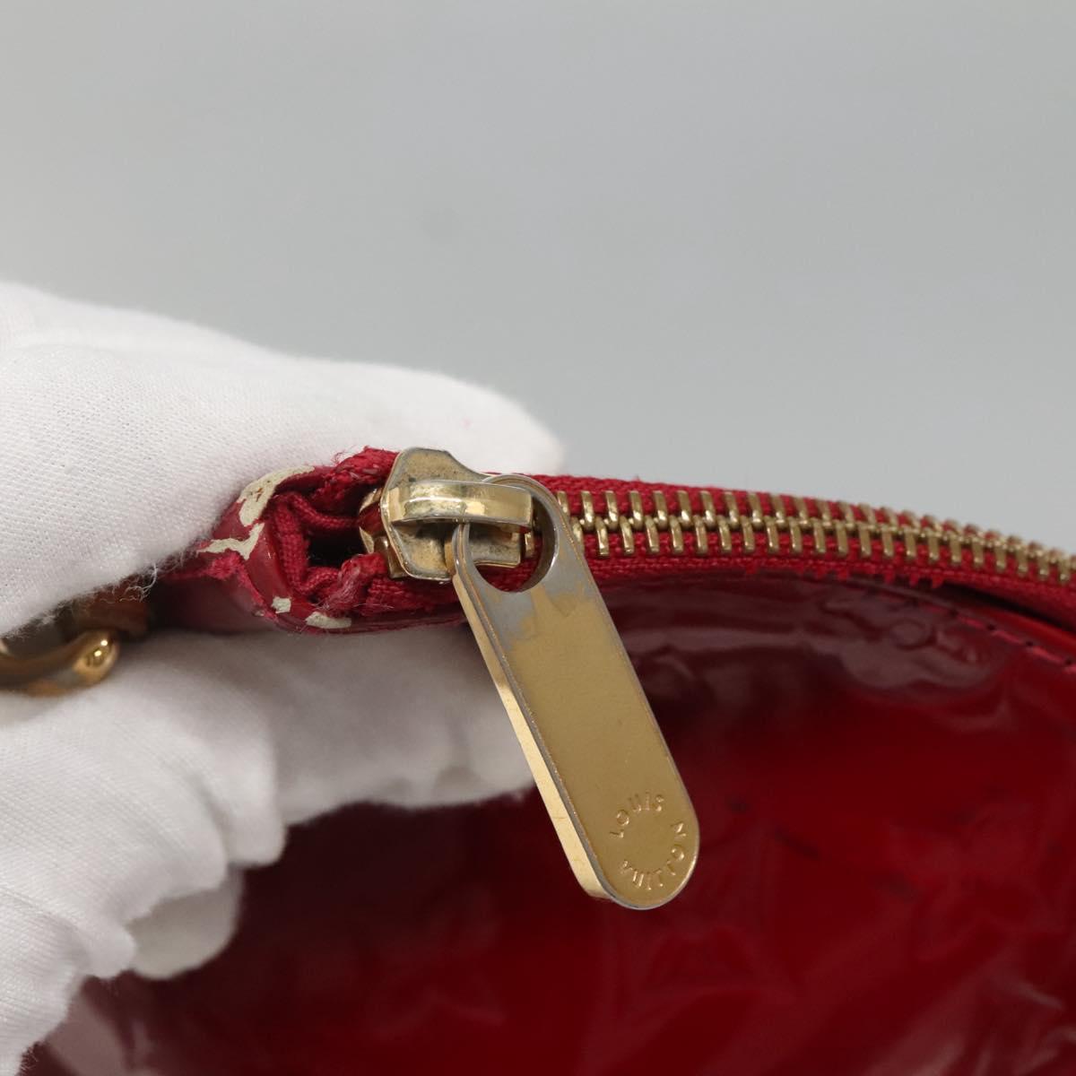 LOUIS VUITTON Vernis Bellview GM Hand Bag Pomme D'amour M93587 LV Auth ep10843