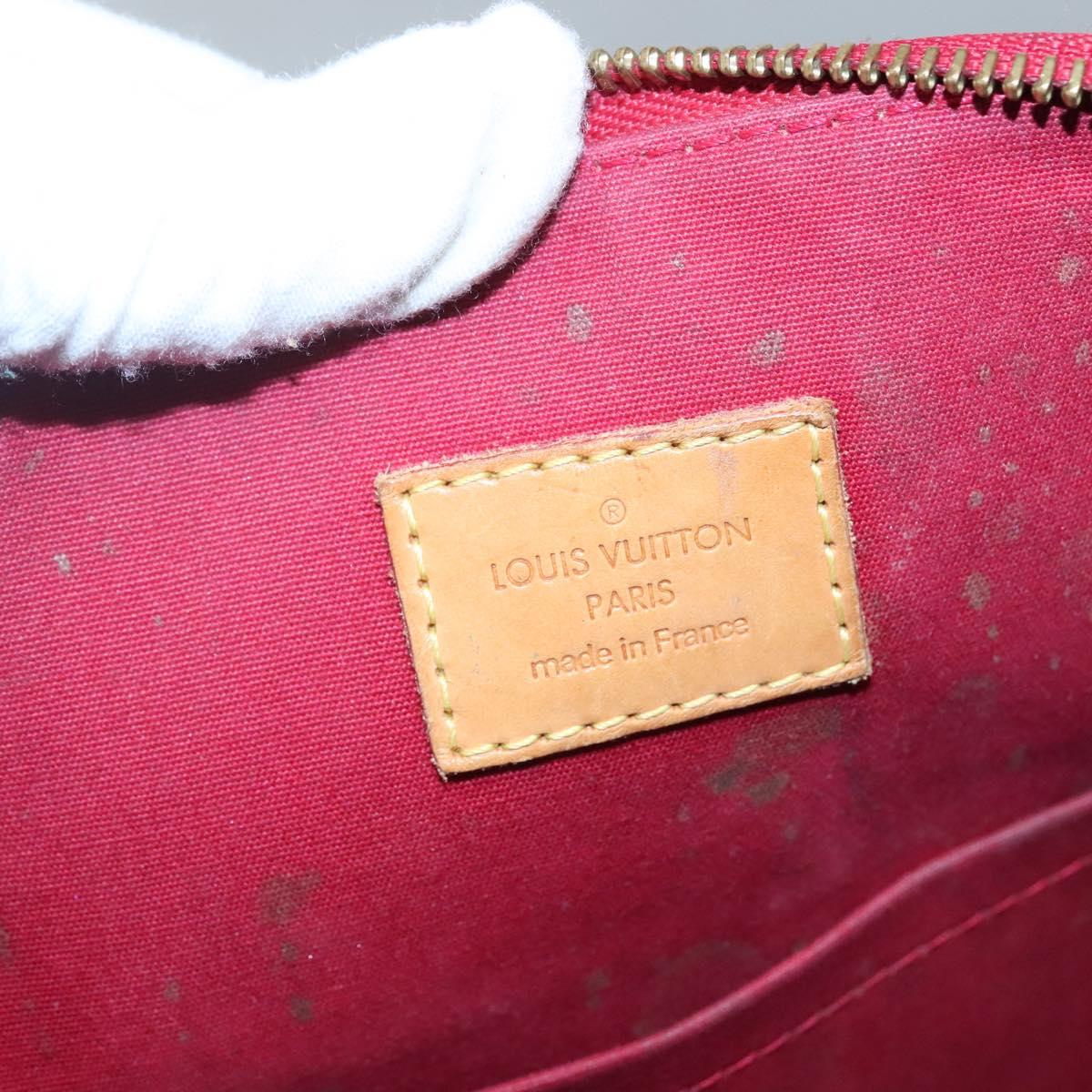 LOUIS VUITTON Vernis Bellview GM Hand Bag Pomme D'amour M93587 LV Auth ep10843
