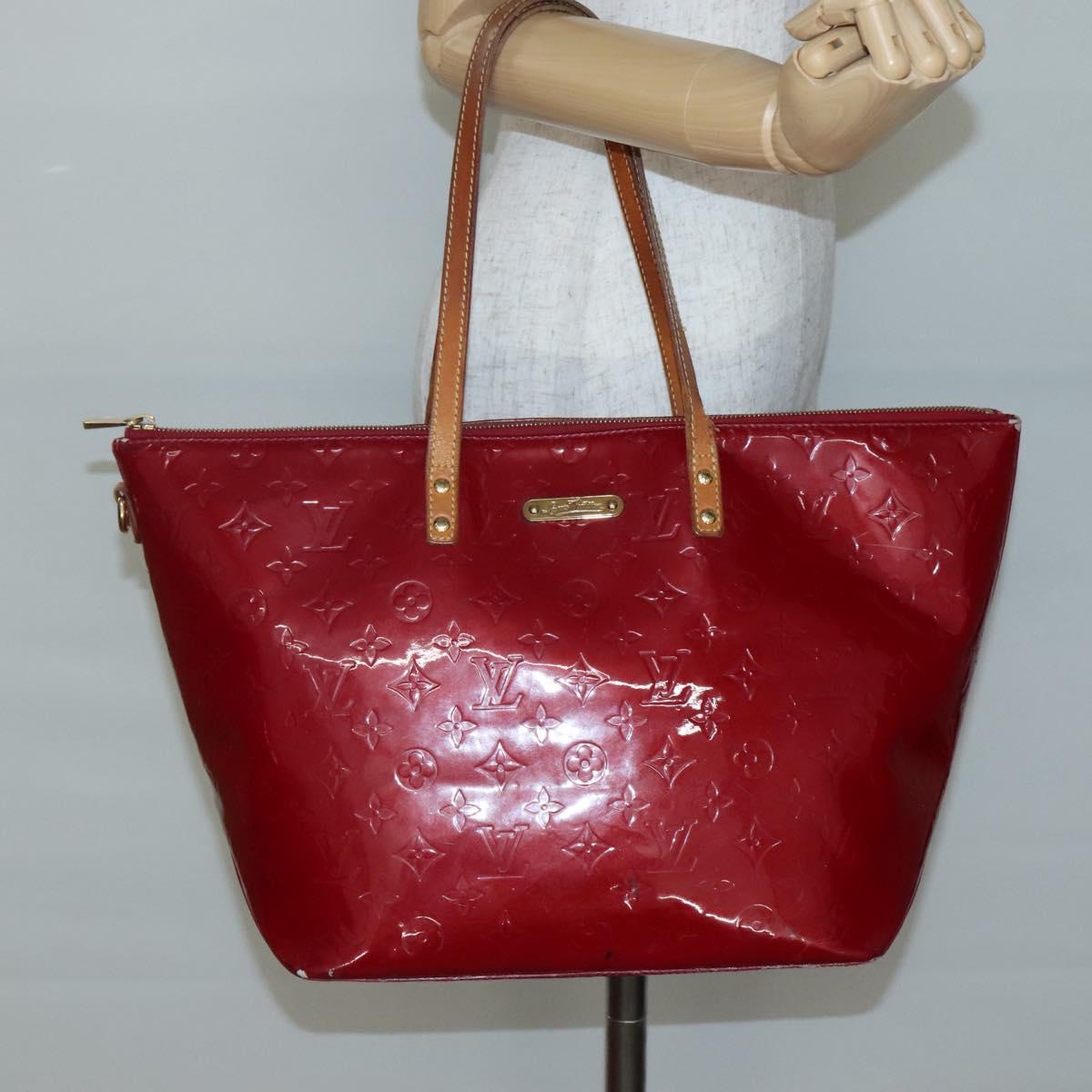 LOUIS VUITTON Vernis Bellview GM Hand Bag Pomme D'amour M93587 LV Auth ep10843