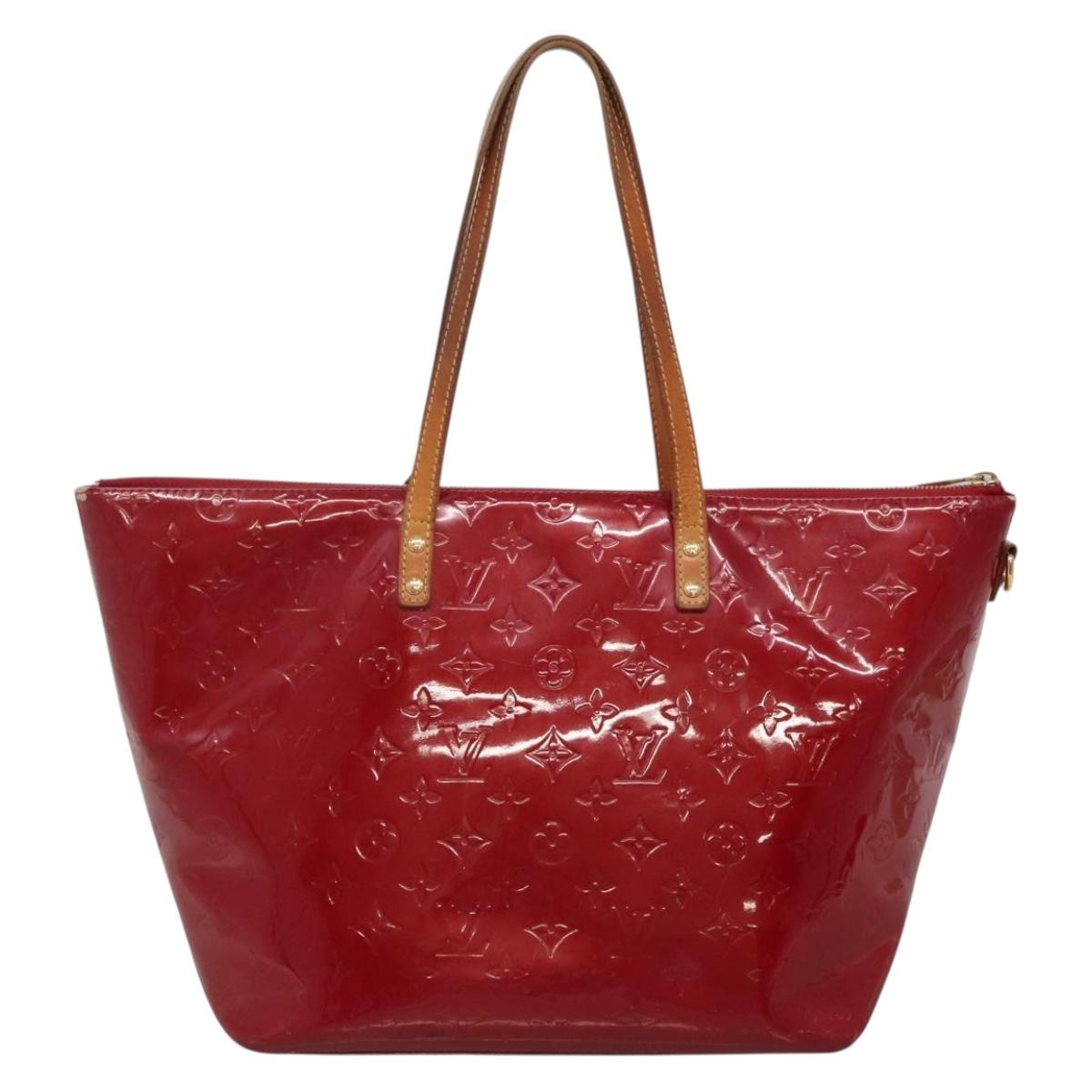 LOUIS VUITTON Vernis Bellview GM Hand Bag Pomme D'amour M93587 LV Auth ep10843