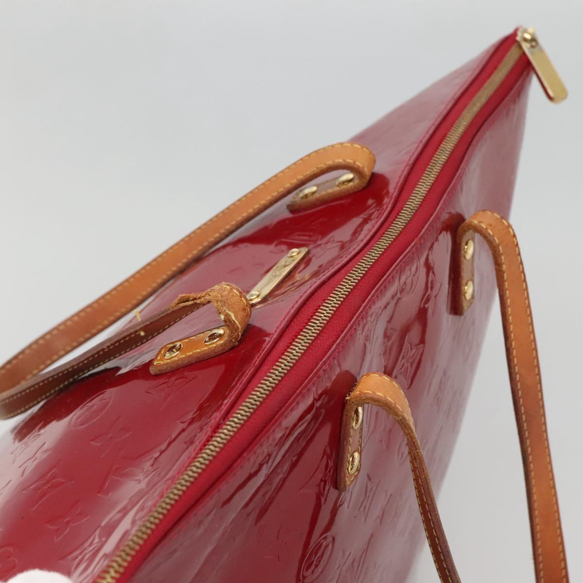 LOUIS VUITTON Vernis Bellview GM Hand Bag Pomme D'amour M93587 LV Auth ep10843