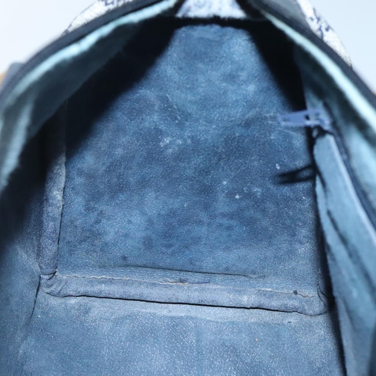GUCCI GG Supreme Sherry Line Boston Bag PVC Navy Gold Auth ep10844