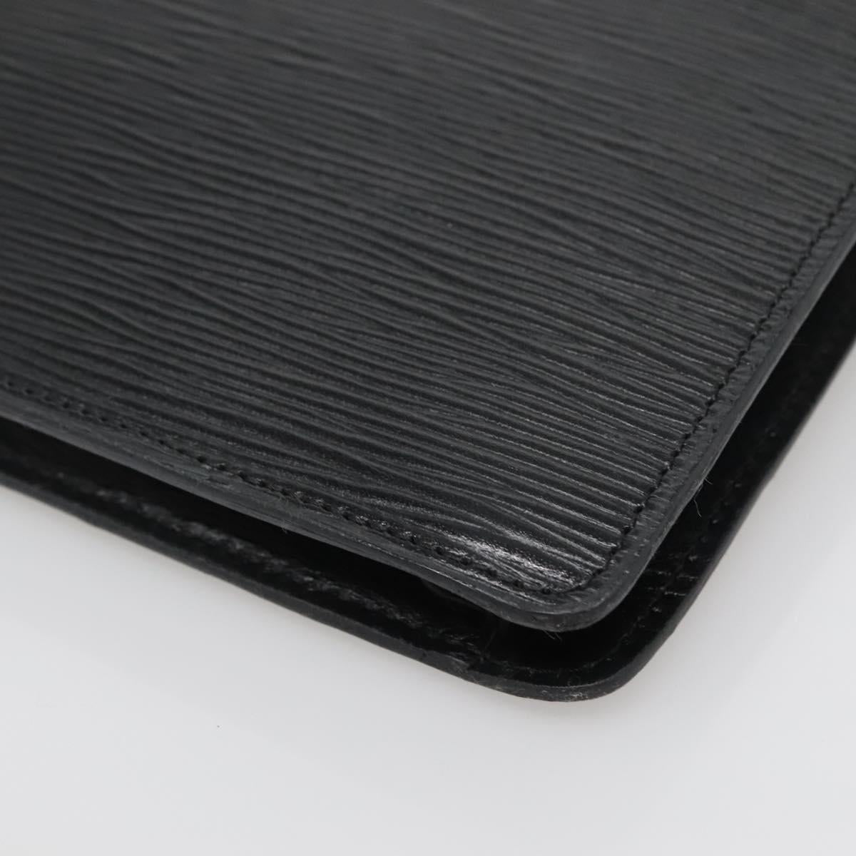 LOUIS VUITTON Epi Montaigne 23 Clutch Bag Black M52662 LV Auth ep10851