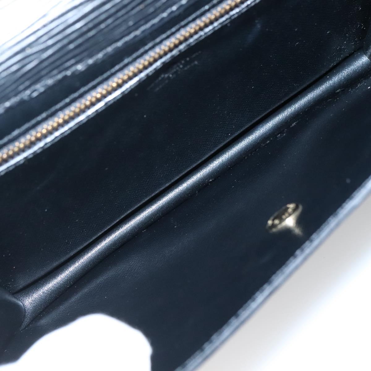 LOUIS VUITTON Epi Montaigne 23 Clutch Bag Black M52662 LV Auth ep10851