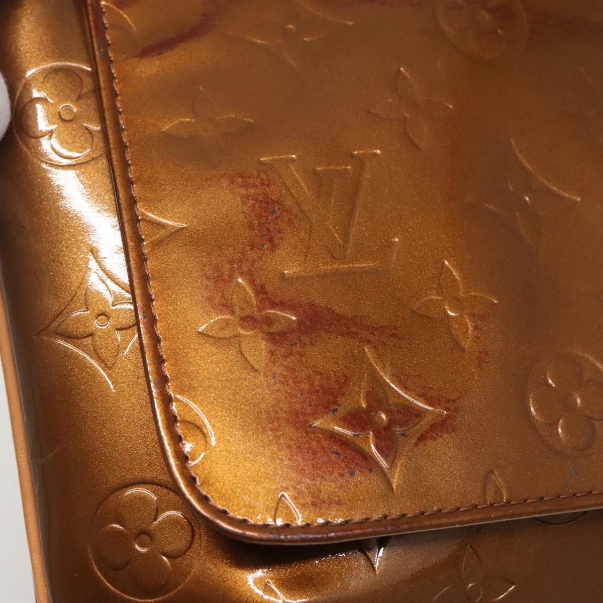 LOUIS VUITTON Monogram Vernis Thompson Street Bag Bronze M91124 LV Auth ep10860
