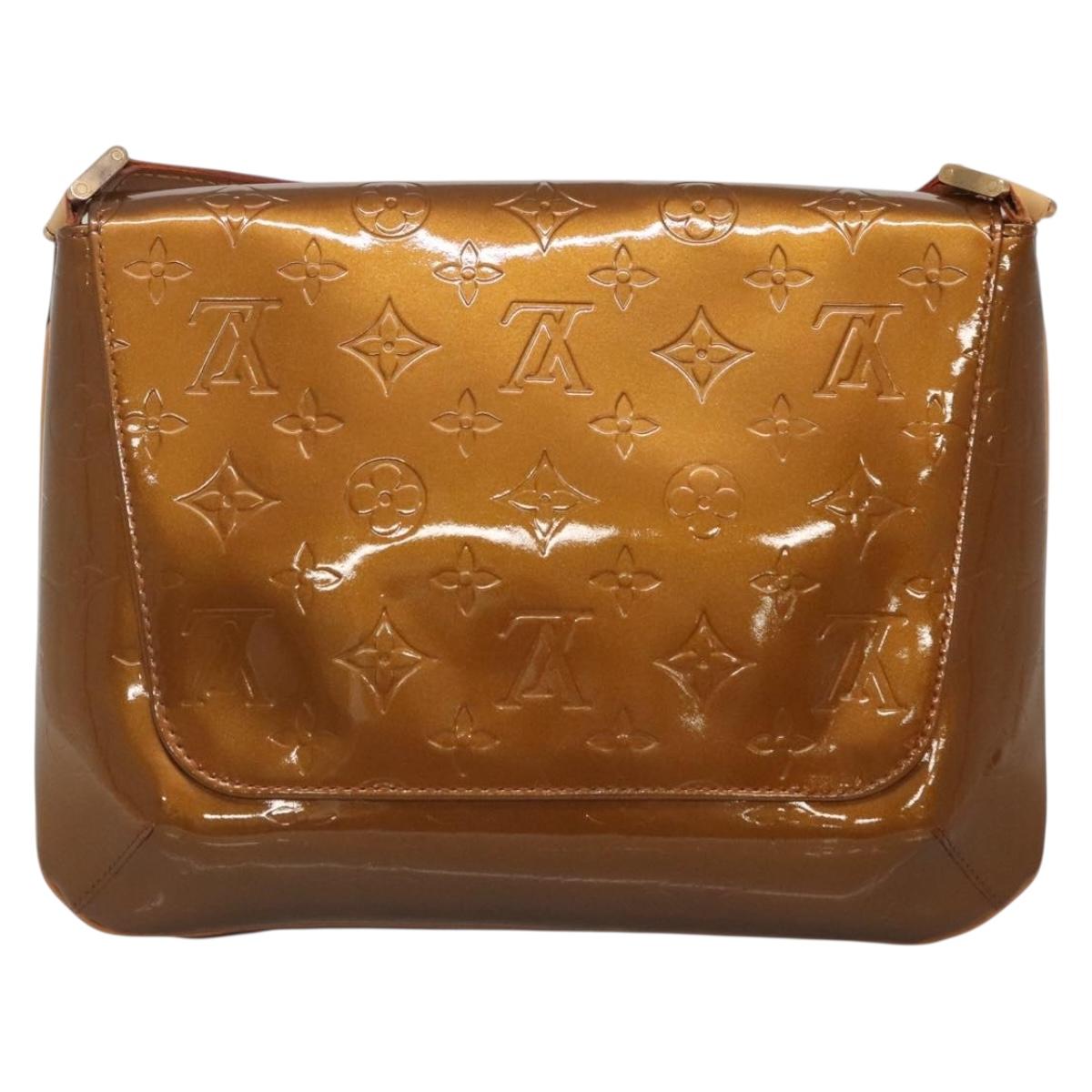 LOUIS VUITTON Monogram Vernis Thompson Street Bag Bronze M91124 LV Auth ep10860