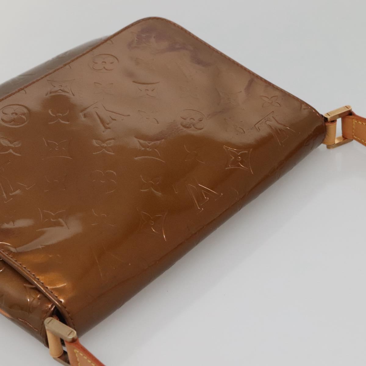 LOUIS VUITTON Monogram Vernis Thompson Street Bag Bronze M91124 LV Auth ep10860