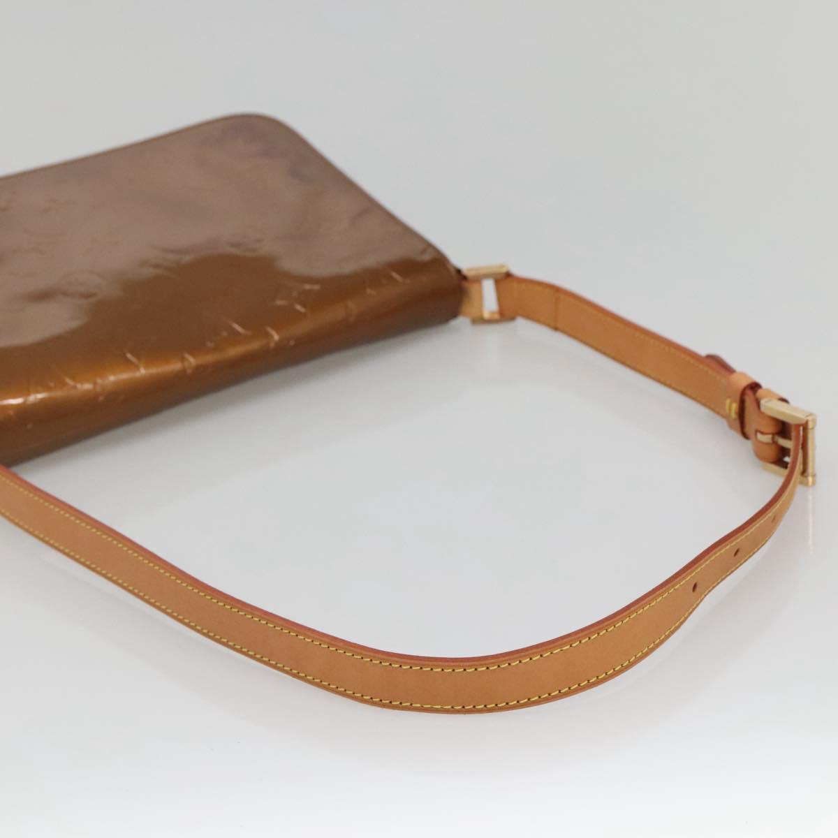 LOUIS VUITTON Monogram Vernis Thompson Street Bag Bronze M91124 LV Auth ep10860