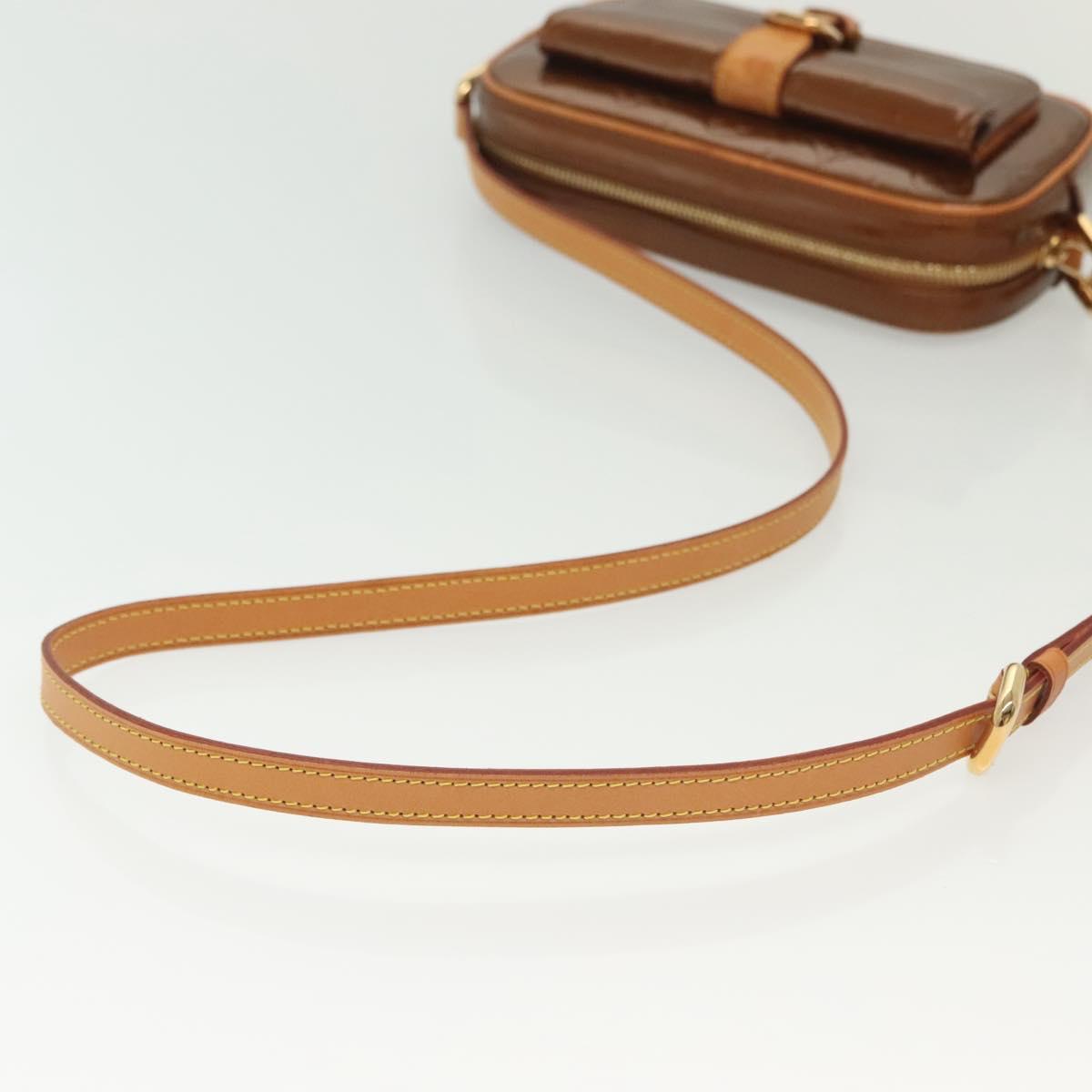 LOUIS VUITTON Monogram Vernis Christy MM Shoulder Bag Bronze M91109 Auth ep10864