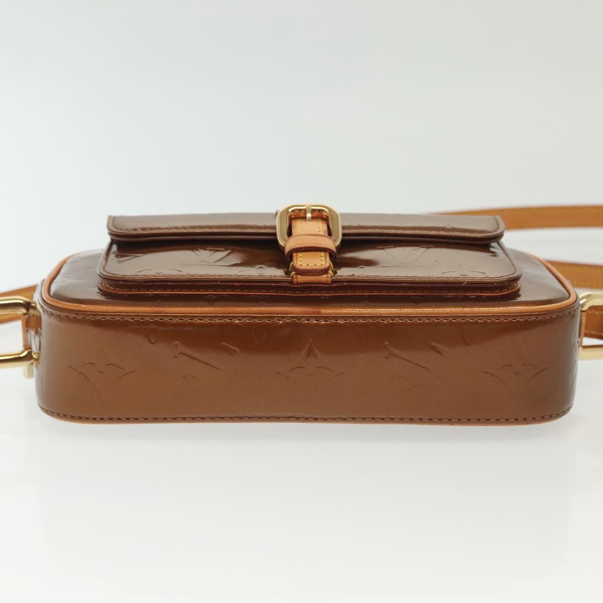 LOUIS VUITTON Monogram Vernis Christy MM Shoulder Bag Bronze M91109 Auth ep10864
