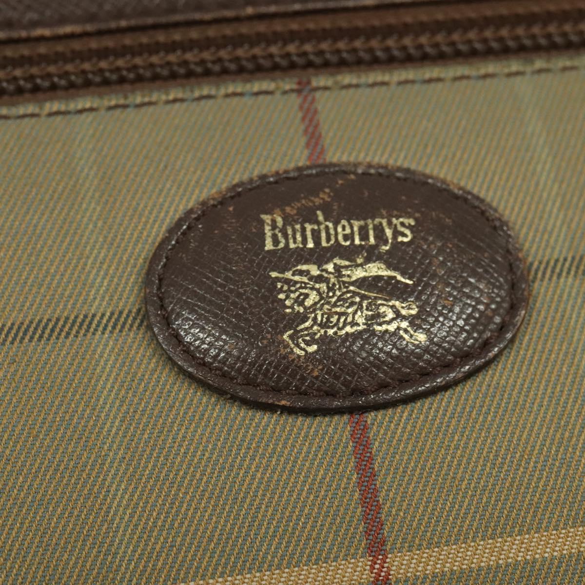Burberrys Nova Check Shoulder Bag Canvas Beige Gold Auth ep10865