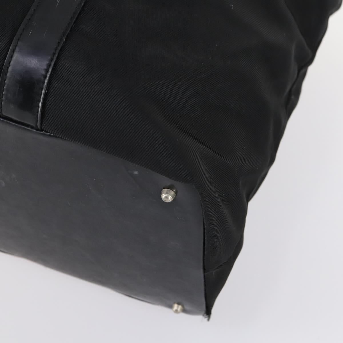 GUCCI Bamboo Tote Bag Nylon Black Silver 002 2052 0412 5 Auth ep10866