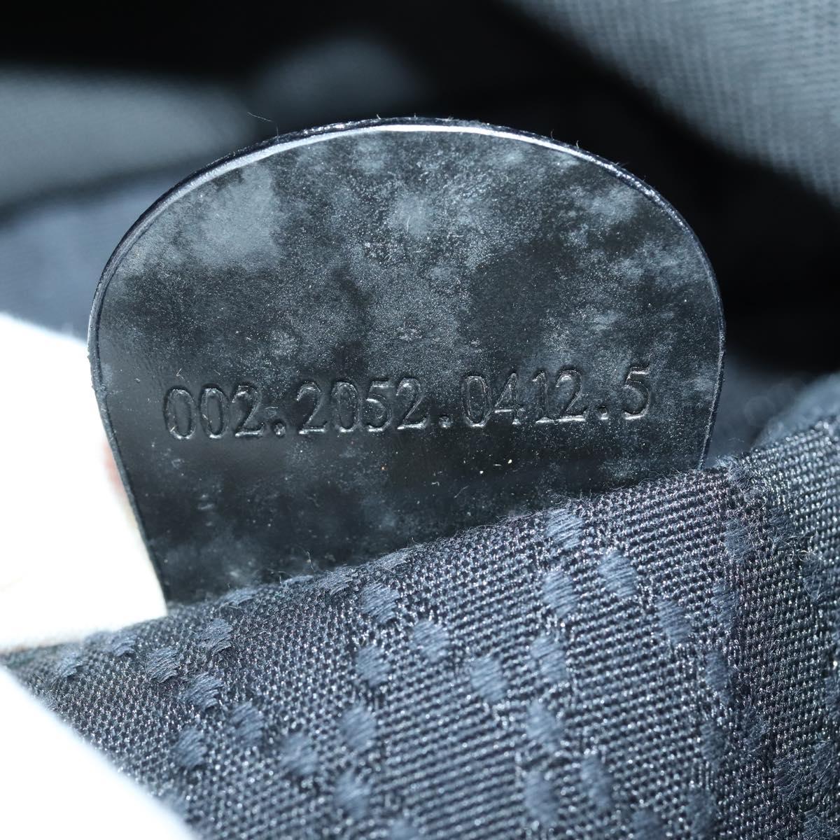 GUCCI Bamboo Tote Bag Nylon Black Silver 002 2052 0412 5 Auth ep10866