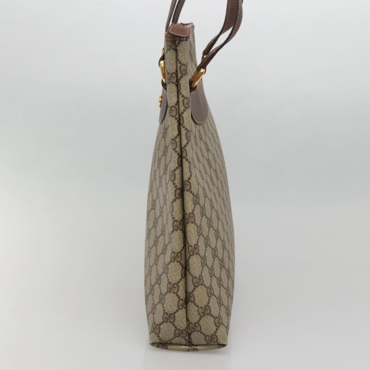 GUCCI GG Supreme Tote Bag PVC Beige Gold 002 39 6130 9411 Auth ep10867