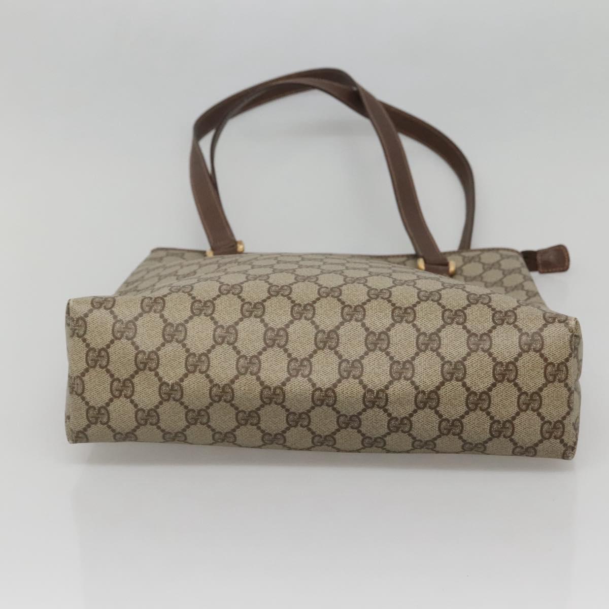 GUCCI GG Supreme Tote Bag PVC Beige Gold 002 39 6130 9411 Auth ep10867