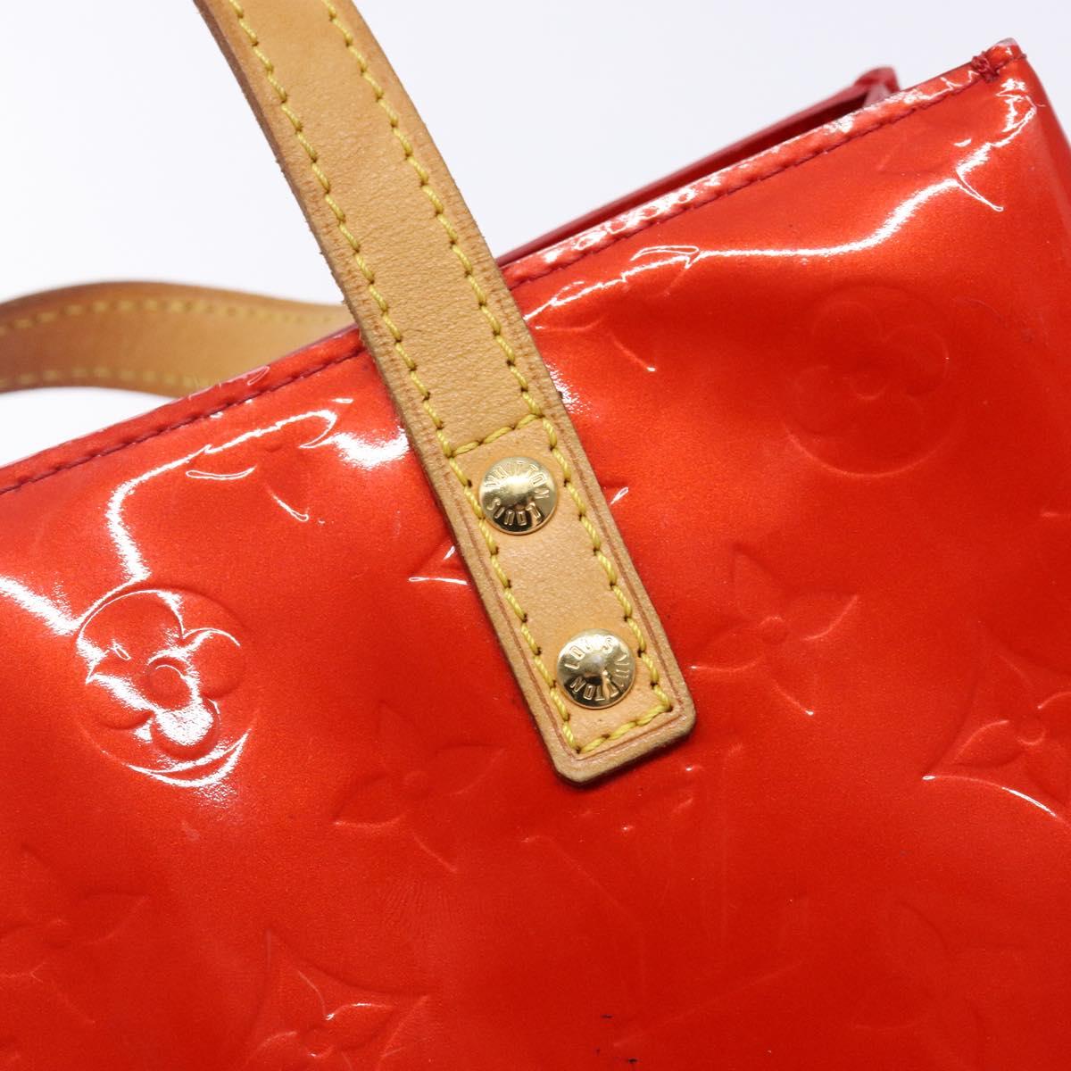 LOUIS VUITTON Monogram Vernis Reade PM Hand Bag Red Rouge M91088 LV Auth ep10876