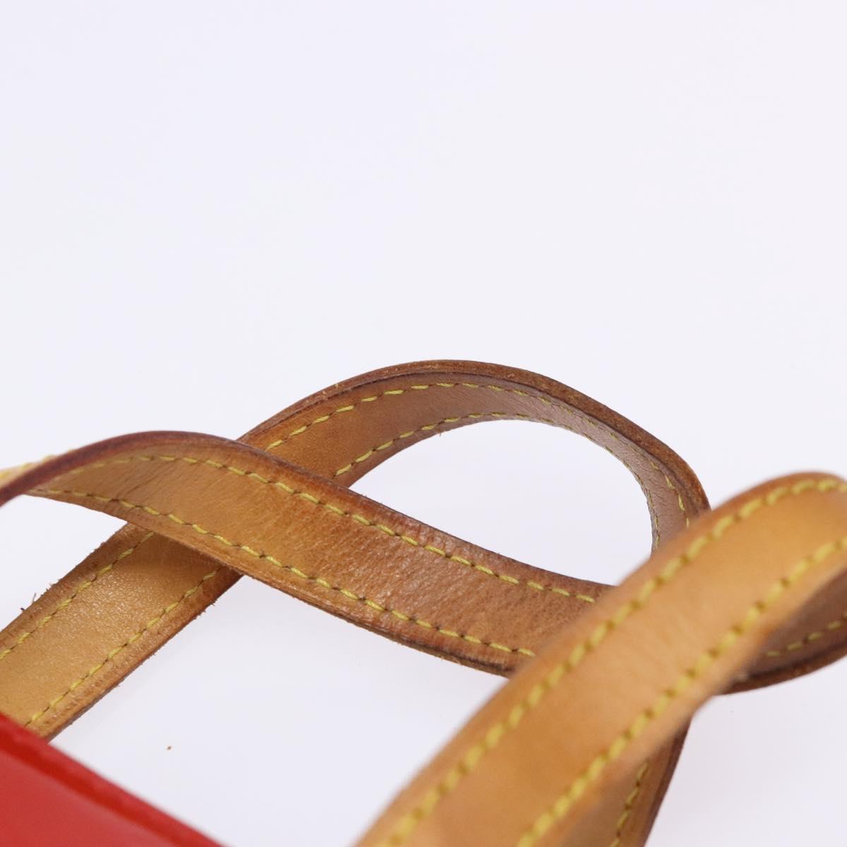 LOUIS VUITTON Monogram Vernis Reade PM Hand Bag Red Rouge M91088 LV Auth ep10876