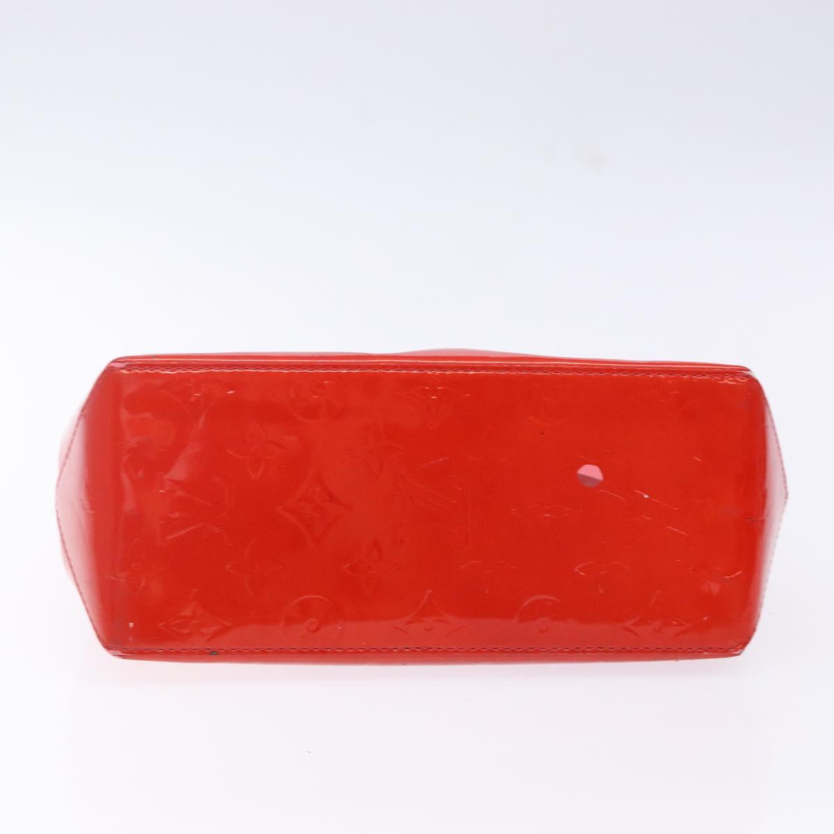 LOUIS VUITTON Monogram Vernis Reade PM Hand Bag Red Rouge M91088 LV Auth ep10876