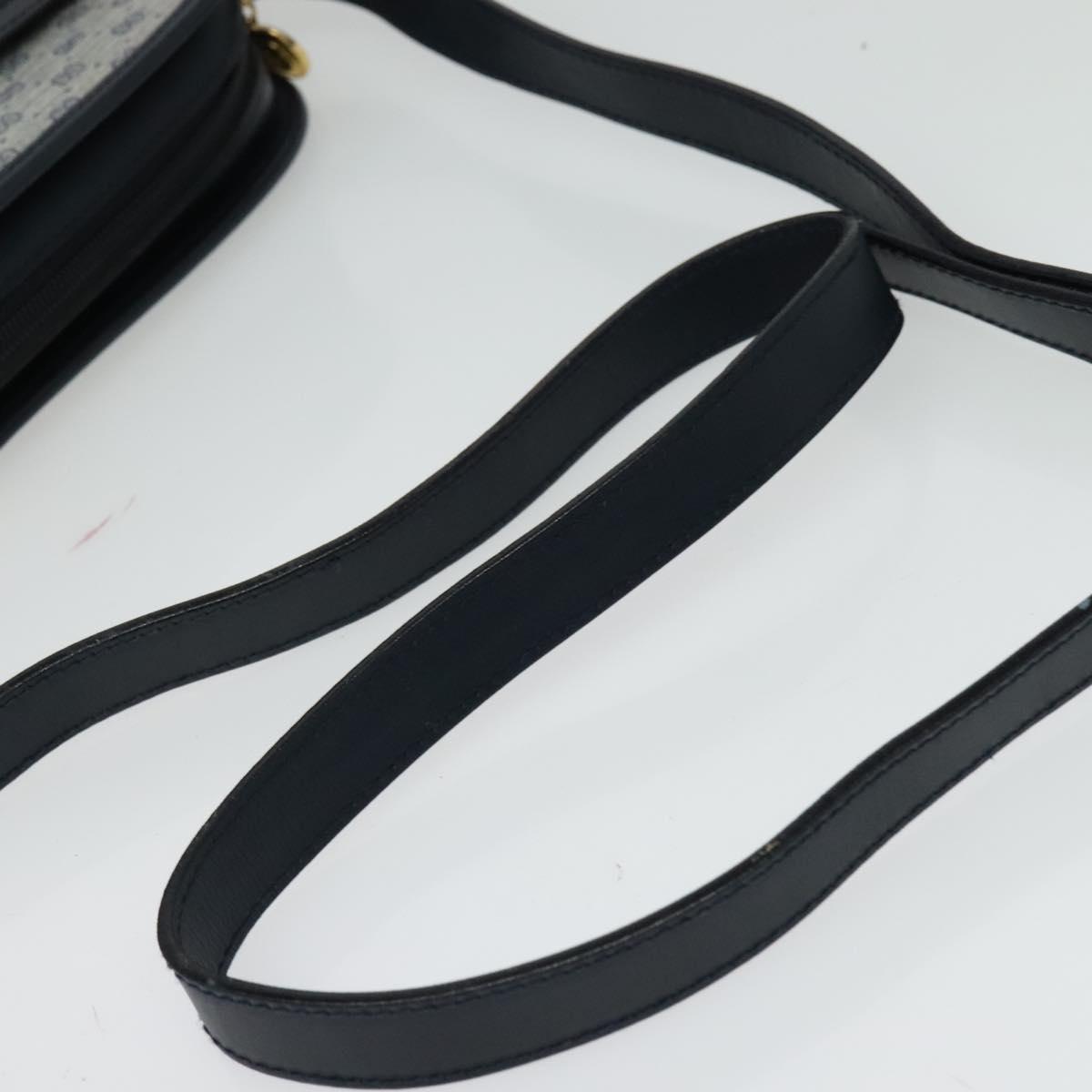 GUCCI Micro GG Supreme Shoulder Bag PVC Navy Gold 001 256 1308 Auth ep10887