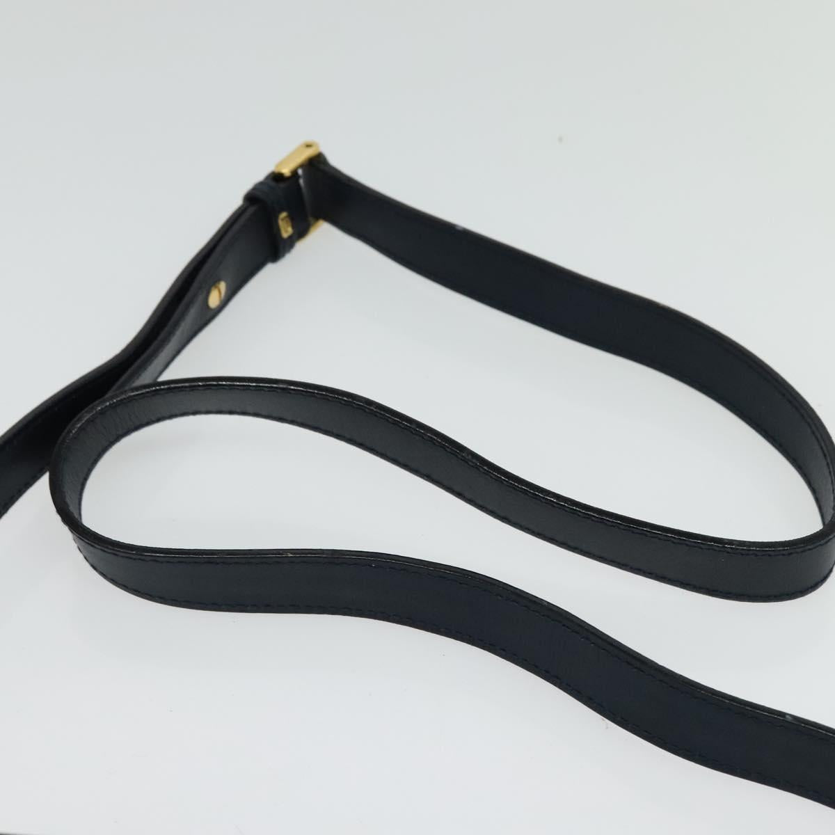 GUCCI Micro GG Supreme Shoulder Bag PVC Navy Gold 001 256 1308 Auth ep10887