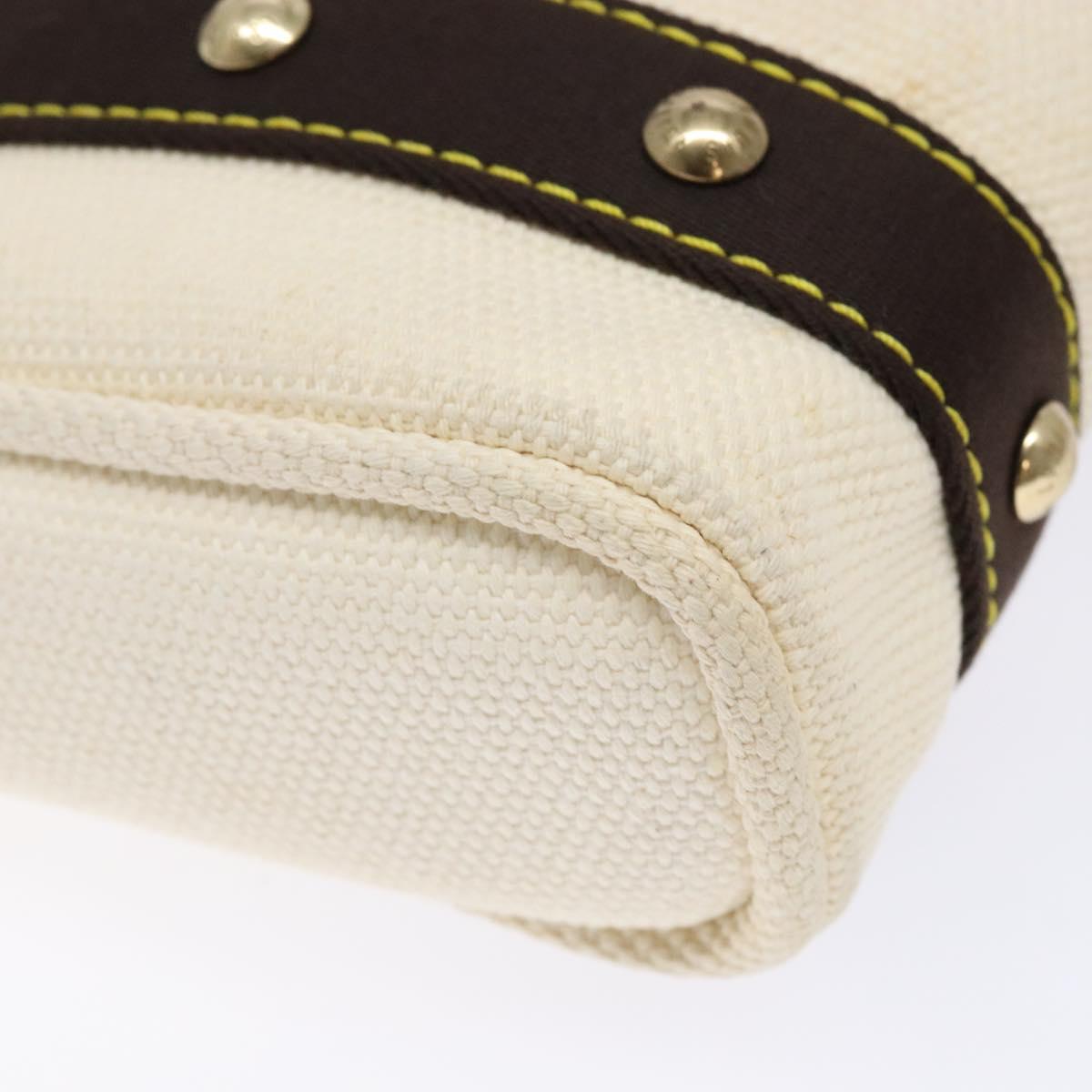 LOUIS VUITTON Antigua Cabas PM Tote Bag White Brown M40036 LV Auth ep10889