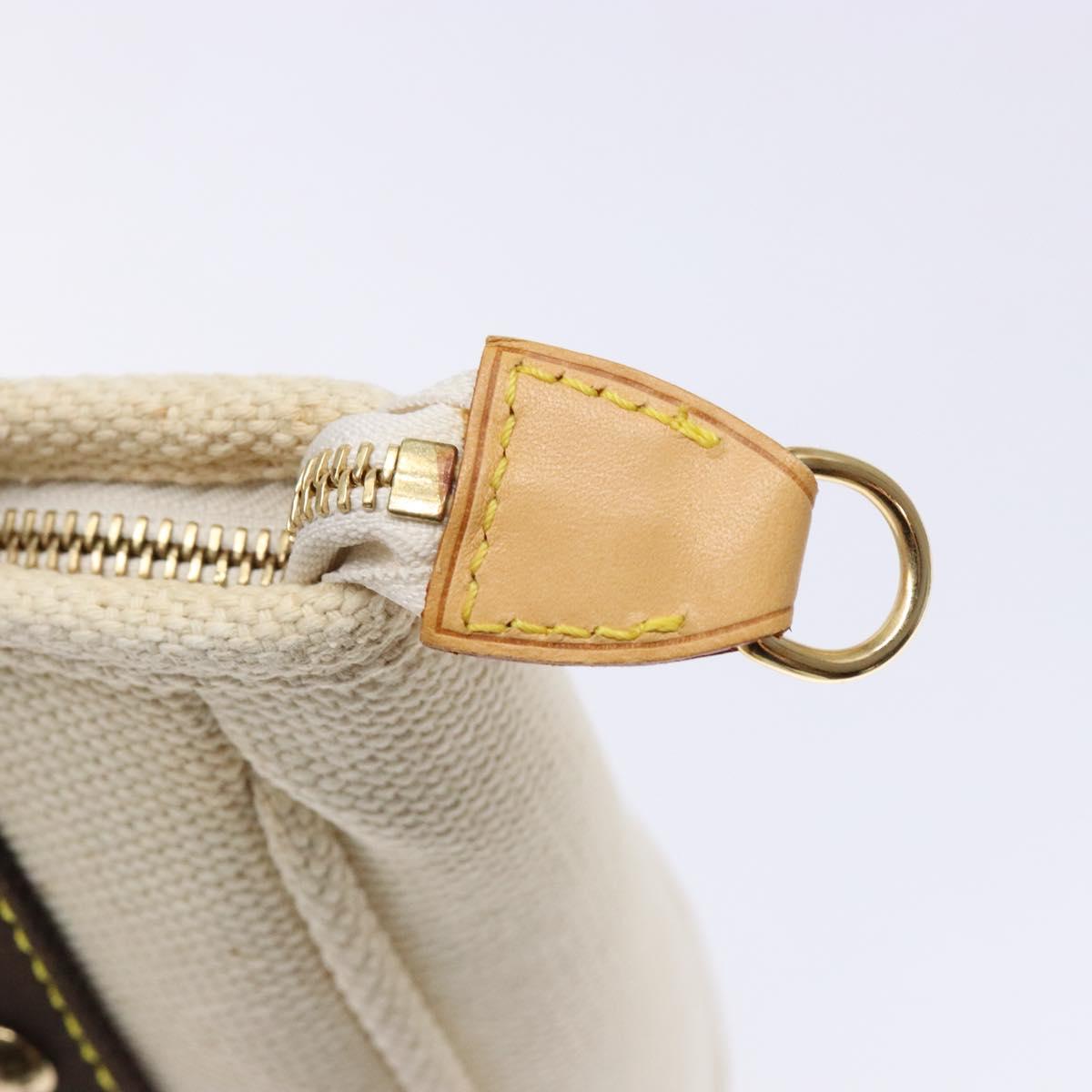 LOUIS VUITTON Antigua Cabas PM Tote Bag White Brown M40036 LV Auth ep10889