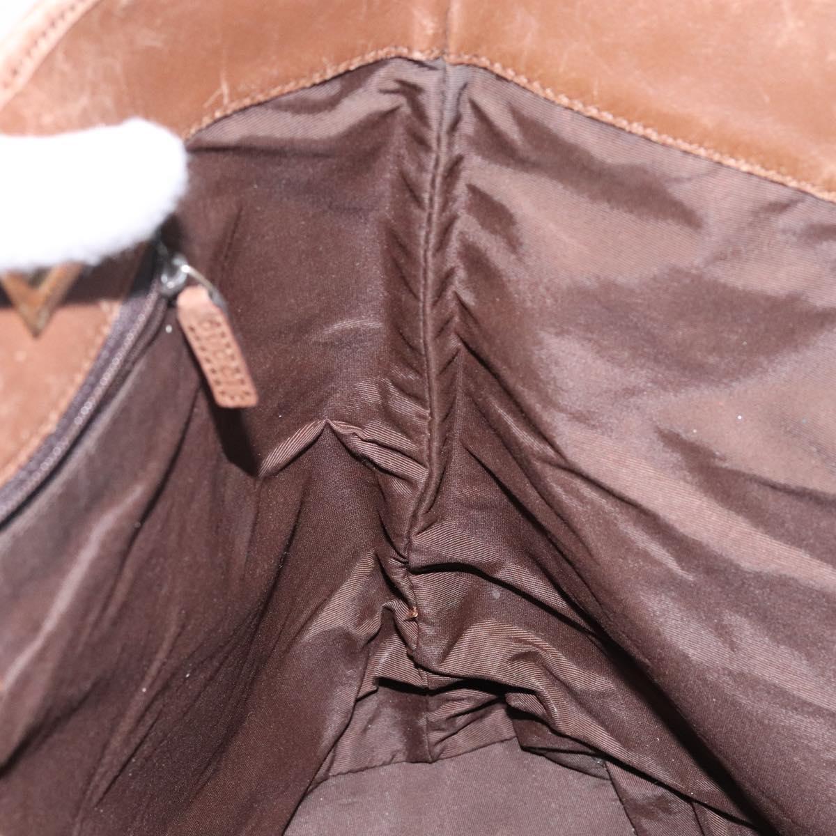 GUCCI GG Canvas Tote Bag Brown Gold 002 1098 Auth ep10894