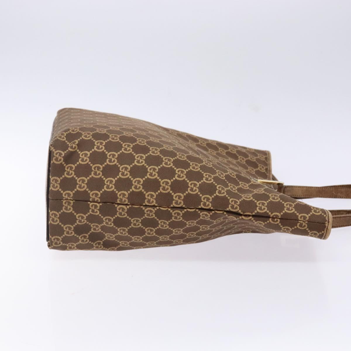 GUCCI GG Canvas Tote Bag Brown Gold 002 1098 Auth ep10894