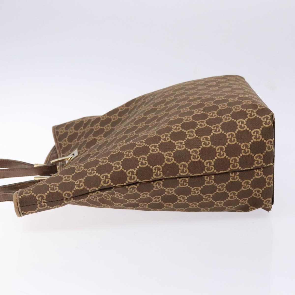 GUCCI GG Canvas Tote Bag Brown Gold 002 1098 Auth ep10894