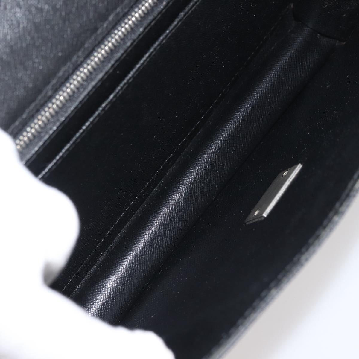 LOUIS VUITTON Taiga Selenga Clutch Bag Ardoise M30782 LV Auth ep10920