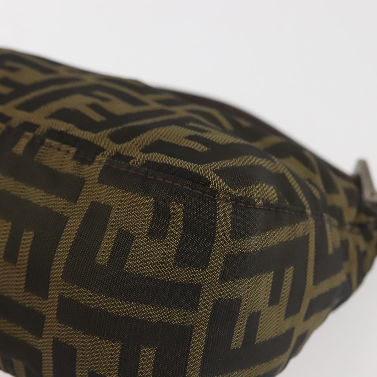 FENDI Zucca Canvas Hand Bag Black Brown Auth ep10930