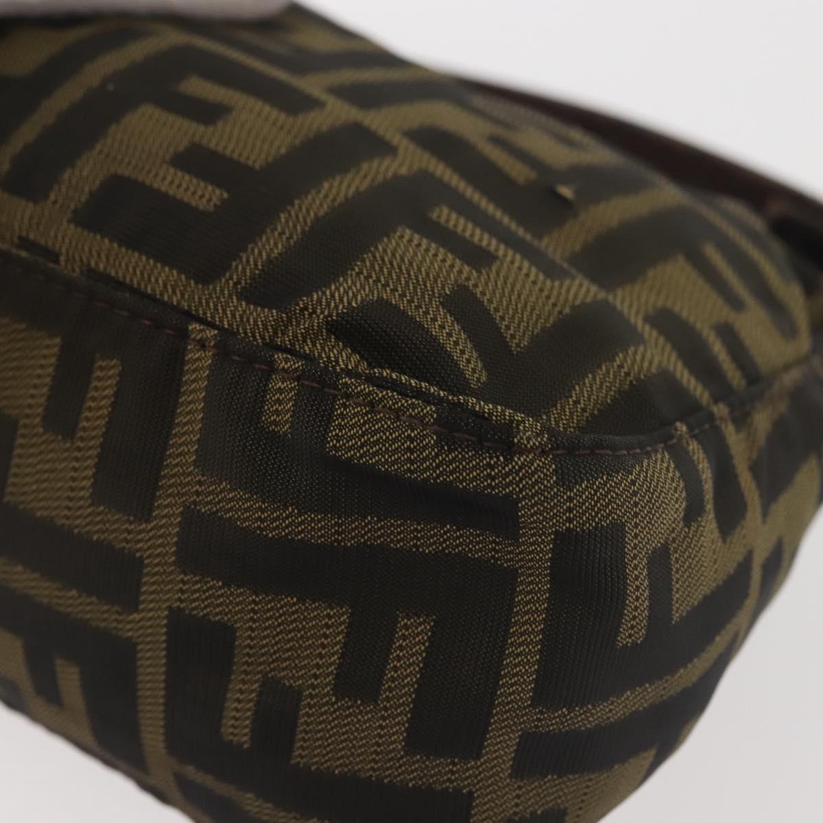 FENDI Zucca Canvas Hand Bag Black Brown Auth ep10930