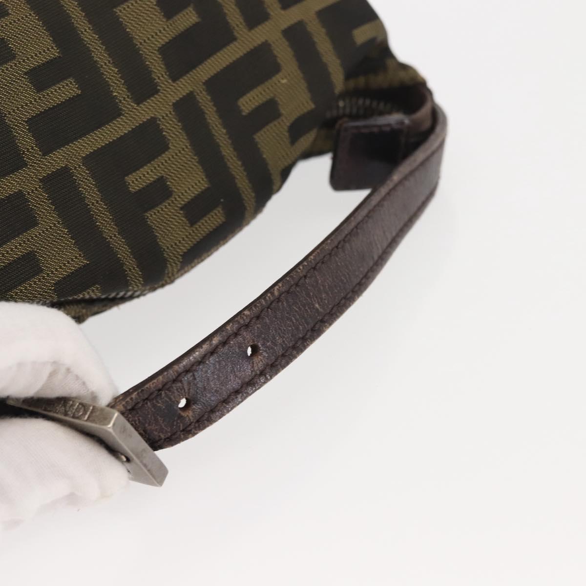 FENDI Zucca Canvas Hand Bag Black Brown Auth ep10930