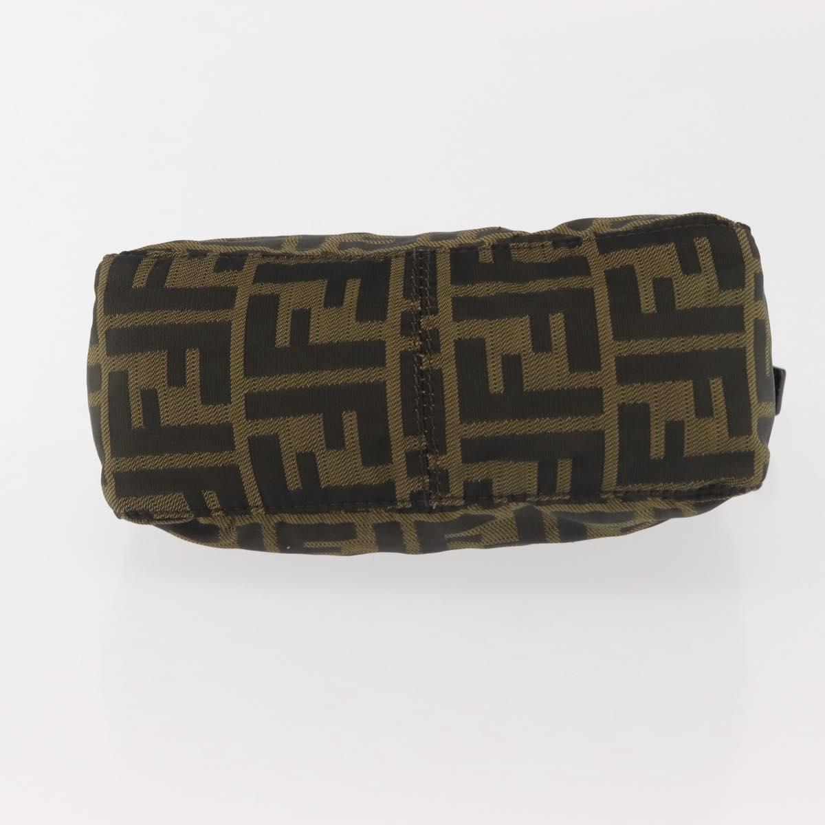 FENDI Zucca Canvas Hand Bag Black Brown Auth ep10930