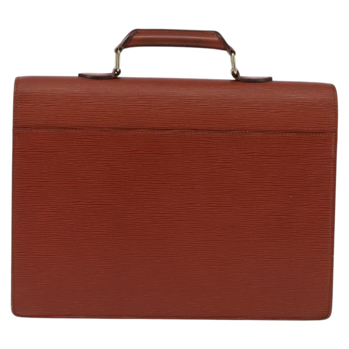 LOUIS VUITTON Epi Serviette Conseiller Briefcase Brown M54423 LV Auth ep10946