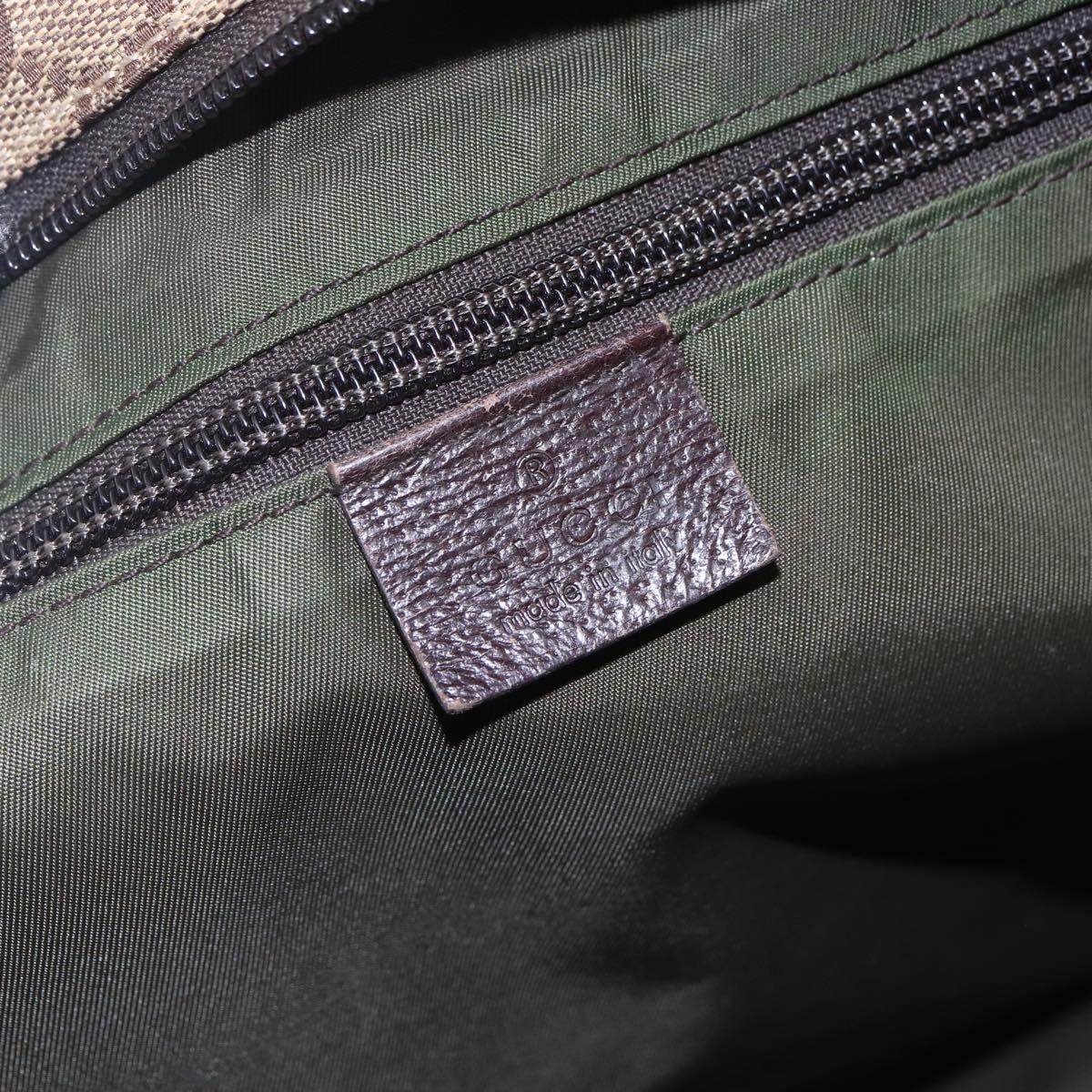 GUCCI GG Canvas Web Sherry Line Tote Bag Beige Silver 155524 Auth ep10948