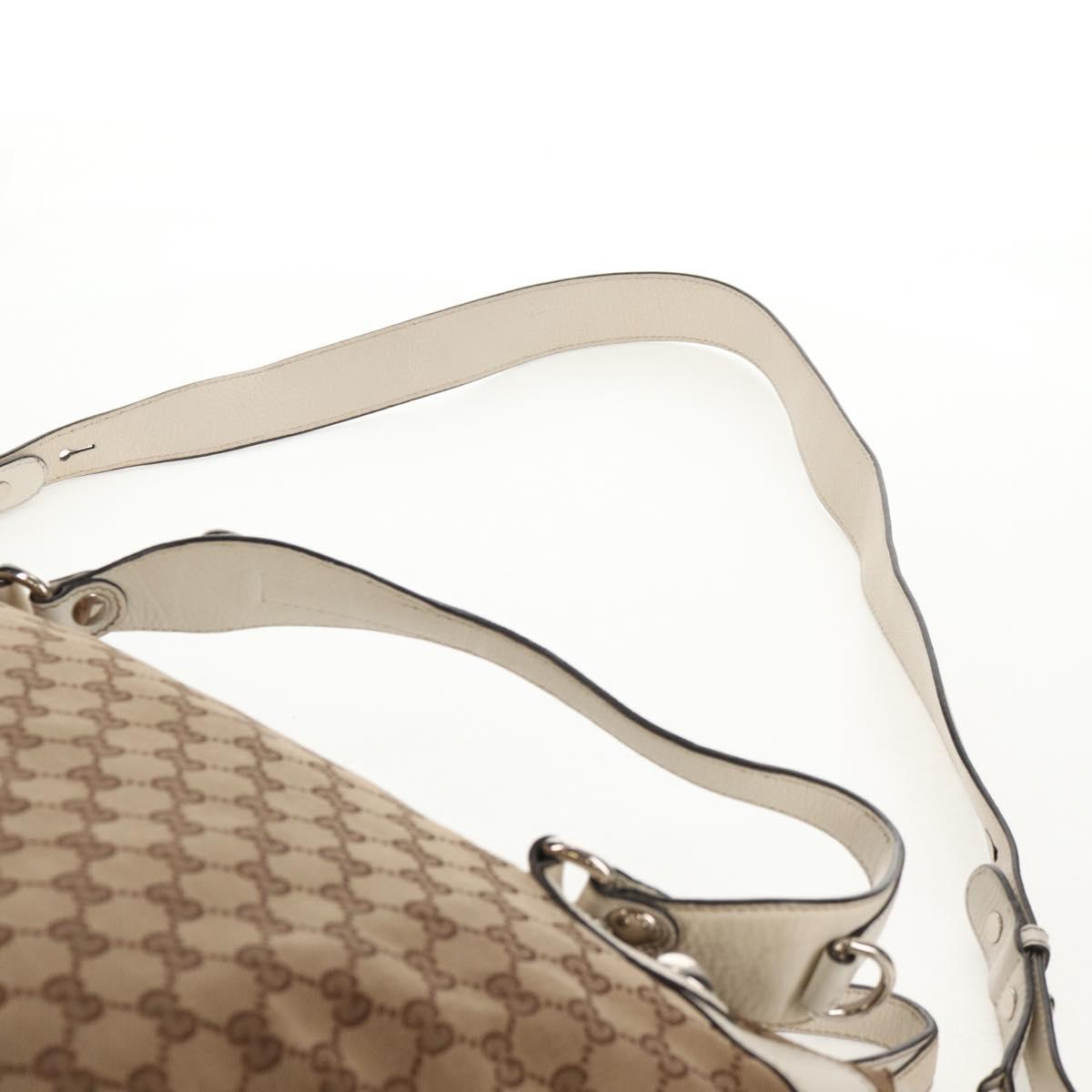 GUCCI GG Canvas Hand Bag 2way Beige White Auth ep10950
