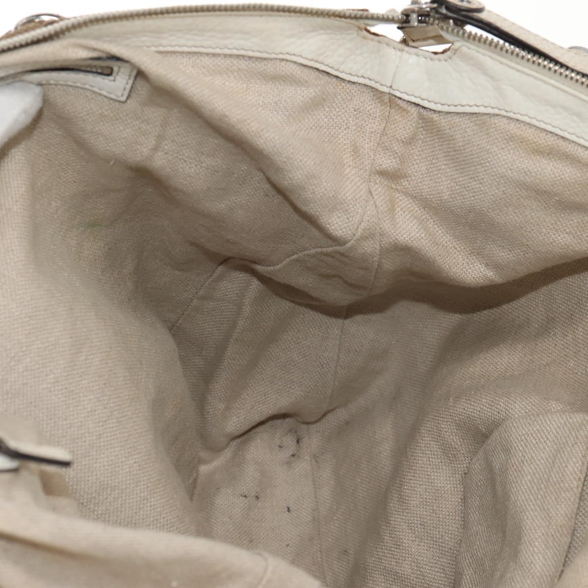 GUCCI GG Canvas Hand Bag 2way Beige White Auth ep10950